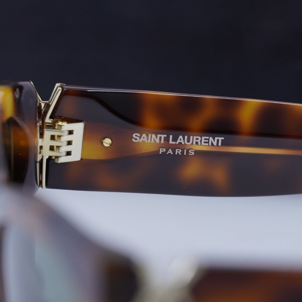Saint Laurent SLM94 003 Cat Eye Sunglasses - Havana/Green - Picture 10 of 12